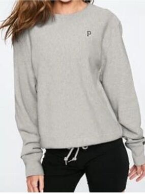 Pink Victoria’s Secret Gray Crewneck Sweatshirt Small